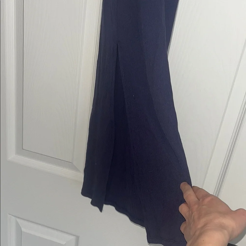 NWOT HALARA Everyday Slip Strap Bodycon Midi Chill Dress - Navy - Picture 6 of 7